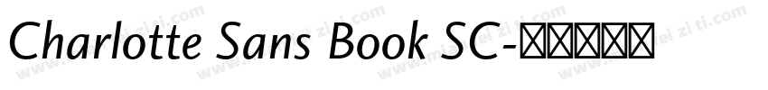 Charlotte Sans Book SC字体转换